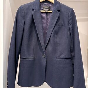J. Crew Women's Navy Blazer, Size 8, Navy.